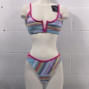 NWT Zaful 2 Pc multi coloured bikini set​​​​​​​​​​